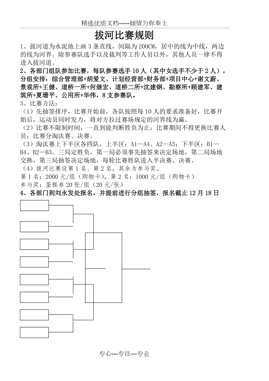 拔河比賽簡明規則介紹