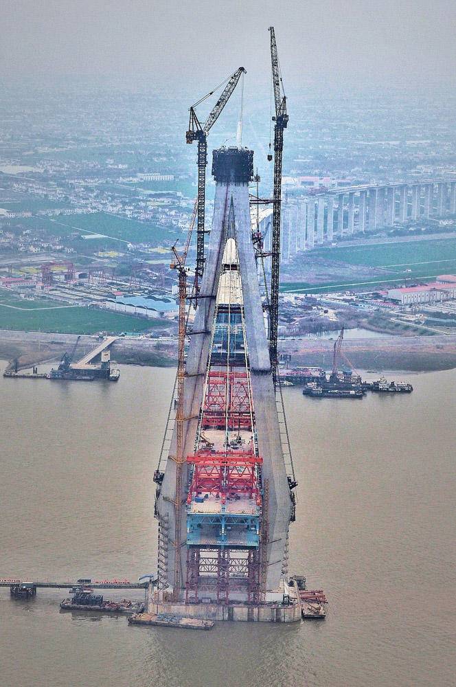 滬通長江大橋最新工程進展更新