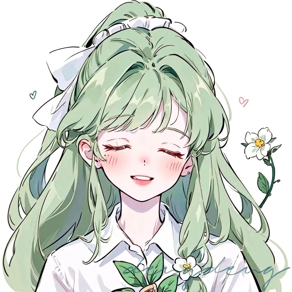 動(dòng)漫綠色系女生頭像繪制指南，步驟與教程